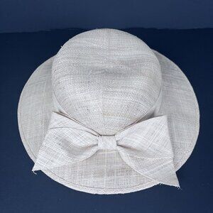 Vintage Lord & Taylor Womens Woven Wide Brim Straw Hat